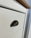 Ver imagem 6 de Cômoda 4 Gavetas Topázio 100% Madeira Maciça para Quarto Branco/Freijó