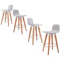 Ver imagem 2 de 4 Meia Banquetas Línea P/ Cozinha Gourmet em Linho Cinza