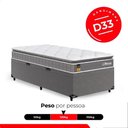 Ver imagem 4 de Cama Box Baú Solteiro + Colchão Life D33 Pillow Top 61x88x188cm - Cinza- e-Shop Casa