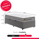 Ver imagem 3 de Cama Box Baú Solteiro + Colchão Life D33 Pillow Top 61x88x188cm - Cinza- e-Shop Casa