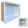 Kit de Nicho para Banheiro com Porta Papel Higiênico Porcelanato Branco - 4