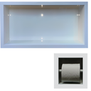 Ver imagem 2 de Kit de Nicho para Banheiro com Porta Papel Higiênico Porcelanato Branco