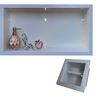 Kit de Nicho para Banheiro com Porta Papel Higiênico Porcelanato Branco - 3
