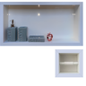 Kit de Nicho para Banheiro com Porta Papel Higiênico Porcelanato Branco - 1