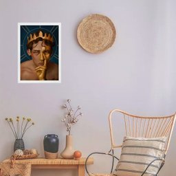 Quadro Decorativo Arquétipo Rei Midas 24x18cm:madeira Branca - 2