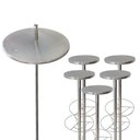 Ver imagem 1 de Kit Mesa Bar Molhado com Regulagem + 5 Bancos + Chumbadores