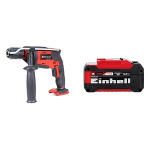 Kit Furadeira de Impacto Tc-id 18 Li - Solo com Bateria Power X-change 18v 5,2ah Plus Einhell