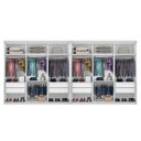 Ver imagem 7 de Closet Casal sem Portas 8 Gavetas Paris Duo Premium -Mt- Rei de Casa Branco