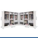 Ver imagem 2 de Closet Casal sem Portas 8 Gavetas Paris Duo Premium -Mt- Rei de Casa Branco