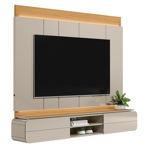 Painel para Tv Suspenso 75 Pol 200cm Macau L06 Tauari/off - Mpozenato