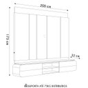 Ver imagem 4 de Painel para Tv Suspenso 75 Pol 200cm Macau L06 Tauari/off - Mpozenato