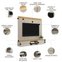 Ver imagem 3 de Painel para Tv Suspenso 75 Pol 200cm Macau L06 Tauari/off - Mpozenato