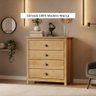 Cômoda 4 Gavetas Topázio 100% Madeira Maciça para Quarto - 8