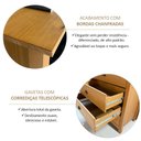 Ver imagem 5 de Cômoda 4 Gavetas Topázio 100% Madeira Maciça para Quarto Marrom/Freijó