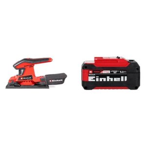 Kit Lixadeira Orbital a Bateria - Tc-os 18/187 1 Bateria Power X-change 18v 5,2ah Plus Einhell