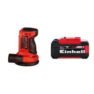 Kit Lixadeira Roto-orbital a Bat Te-rs 18 Li -solo com Bateria Power X-change 18v 5,2ah Plus Einhell