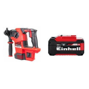 Kit Martelete Rotativo a Bateria Herocco 36/28 com Bateria Power X-change 18v 5,2ah Plus Einhell