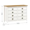 Cômoda 8 Gavetas Topázio em Madeira Maciça para Quarto - 4