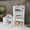 Ver imagem 3 de Conjunto de Armários para Escritório Moderno Fosco Branco