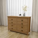 Ver imagem 2 de Cômoda 8 Gavetas Topázio 100% Madeira Maciça para Quarto