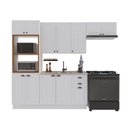 Ver imagem 2 de Cozinha Compacta Modulada Nara 12 Portas 2 Gavetas MDF 270cm Branco Fidelita Móveis