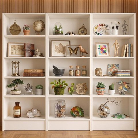 Kit 3 Estantes Multiuso Livreiro 5 Prateleiras 182x87cm Loja Casa Escritório Expositor Liz