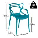 Ver imagem 6 de Kit 10 Cadeiras Allegra - Turquesa