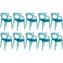 Ver imagem 1 de Kit 10 Cadeiras Allegra - Turquesa