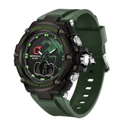 Relógio Sanda Esportes Militar Cronômetro Display Duplo M50 - 1