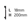 Kit Rodapé de Poliestireno 3 Barras Frisadas de 20cm x 2,44m Rende 7,32 Metros MF20 Gart  - 2