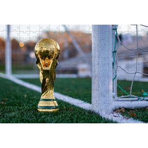 Quebra-cabeça Puzzle Taça da Copa do Mundo 2022 de 300 peças + Chaveiro