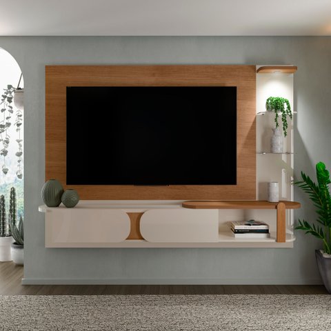 Painel para TV até 72 Polegadas com LED MDF 200cmx147cm Toronto