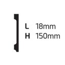 Ver imagem 3 de Kit Rodapé de Poliestireno 3 Barras Lisas de 15cmX2,44m Rende 7,32mml15 Gart 