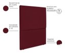 Ver imagem 4 de Cabeceira Cama Box Organica Solteiro 90cm Luna Suede C/frame Vinho