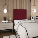 Ver imagem 1 de Cabeceira Cama Box Organica Solteiro 90cm Luna Suede C/frame Vinho