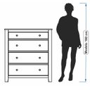 Ver mais imagens de Cômoda Rústica 4 gavetas - Madeira maciça Lutz Home Decor 1034 Marrom