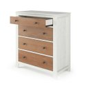 Ver imagem 4 de Cômoda Rústica 4 gavetas - Madeira maciça Lutz Home Decor 1034 Marrom