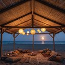 Ver imagem 3 de Esteira Forro de Bambu Natural 5m x 1m para Tenda e Gazebo Rolo Rústico Marrom Decoração