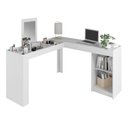 Ver mais imagens de Escrivaninha Mesa Escritório Penteadeira em L Organizadora de Canto