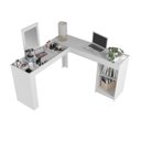 Ver imagem 7 de Escrivaninha Mesa Escritório Penteadeira em L Organizadora de Canto