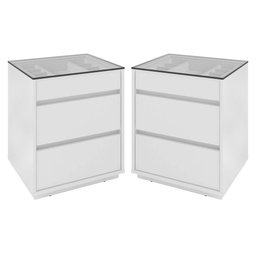Conjunto de Mesas de Cabeceira Cuiabá Branco - 1