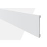 Kit Rodapé de Poliestireno 3 Barras Lisas de 20cm X 2,44m Rende 7,32 Metros Ml20 Gart - 2