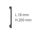 Ver imagem 3 de Kit Rodapé de Poliestireno 3 Barras Lisas de 20cm X 2,44m Rende 7,32 Metros Ml20 Gart