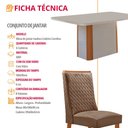 Ver imagem 7 de Mesa de Jantar Isadora 180cm Tampo MDF Vidro Canto Copo com 6 Cadeiras Carolina