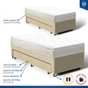 Ver mais imagens de Cama Box com Colchão de Espuma D45 Pillow Top Ortopédico Domo + Auxiliar de Espuma Unique Solteiro