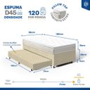Ver imagem 5 de Cama Box com Colchão de Espuma D45 Pillow Top Ortopédico Domo + Auxiliar de Espuma Unique Solteiro