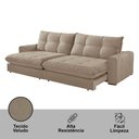 Ver imagem 5 de Sofá Firenze Veludo 02 Módulos de 100cm Meu Sofá Online B002 Veludo Capuccino