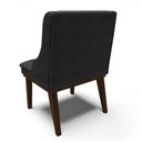 Ver imagem 5 de Cadeira de Jantar Liz Veludo Preto Base Fixa Madeira Tabaco - D’Rossi