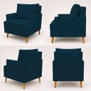 Ver imagem 6 de Kit 2 Poltronas Decorativas Serena Suede para Sala Recepção Escritório Conforto Luxo Contemporâneas
