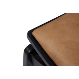 Cadeira Megan Luxo Jantar Estofada Madeira Maciça Preto:couro Ecológico Durango Kaki - 3